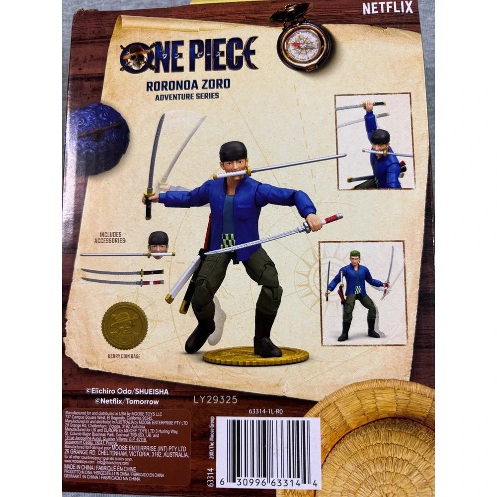One Piece Roronoa Zoro Adventure Series 01 Action Figure Netflix Moose Toys NEW